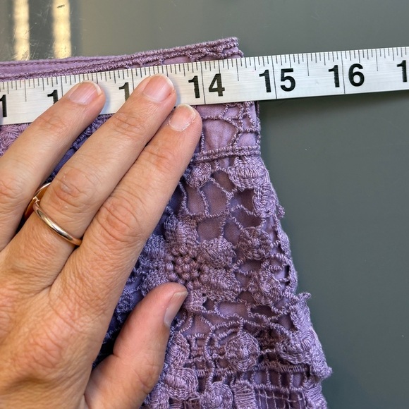 American Eagle Outfitters Cotton Blend Coquette Purple Lace Mini Skirt size XS - Picture 7 of 8